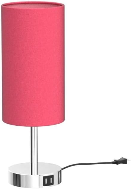 Yarra-Decor Bedside Lamp with USB Port - Touch Control Table Lamp for Bedroom (Red)
