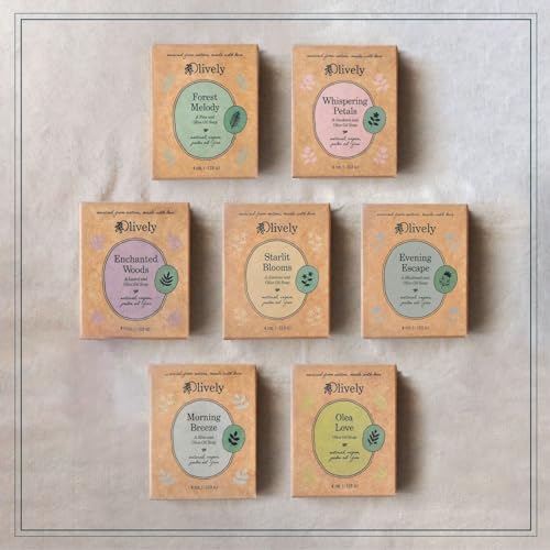 7 Pack - All Natural Soap Bar - Jasmine, Gardenia, Laurel, Pine, Mint, Blackseed and Olive Oil Soaps - Natural Soap Bar - Bar Soaps Handmade 100% natural - Body Soap