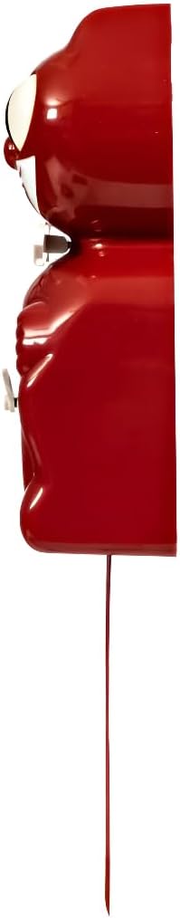 Kit-Cat Klock® Limited Edition Space Cherry Red kit - Iconic Retro Kit Cat Clock with Moving Eyes and Tail, Battery Operated Wall Clock, Made in USA, Perfect for Home Decor, Mid Century Modern Clock