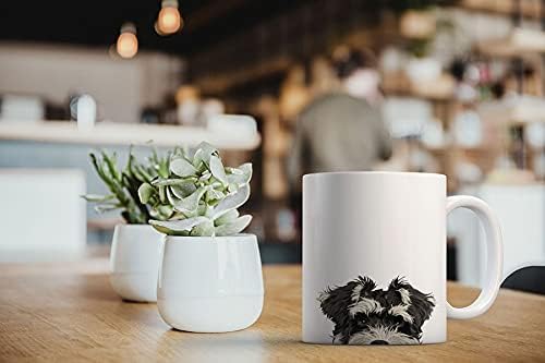 MUGBREW Schnauzer Puppy Dog Ceramic Coffee Mug Tea Cup, 11 OZ