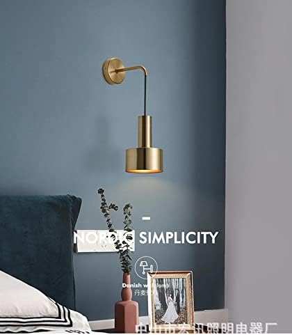 KEFA Battery Operated Wall Lights Indoor with Remote, 2 Pieces of Bedroom Bedside Chandelier Modern Minimalist LED Light Luxury Living Room Study Wall Lamp Porch Staircase Aisle Lamps, Gold