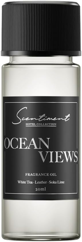 Ocean Views Hotel Diffuser Oil | Aromatherapy Home Fragrance | Luxurious Scent with Notes of White Tea, Leather, Soku Lime (20 mL)