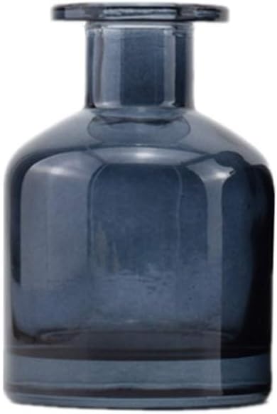 1PCS 150ml/5oz Empty Refillable Glass Diffuser Bottle Diffuser Jars Aromatherapy Storage Container Fragrance Accessories Use for DIY Replacement Reed Diffuser Sticks Crafts Decor (Blue)