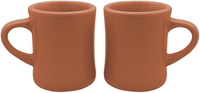 Funny Guy Mugs Classic Retro Diner Coffee Mug - Heavy Duty 10 Oz Stoneware Cup with Easy Grip Handle - Ideal for Hot and Cold Beverages (Brown, 10 Ounce)