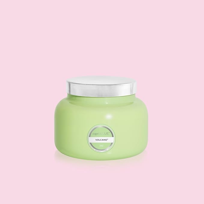 Capri Blue Volcano Scented Candles - Luxury Candles for Home Scented with Tropical Fruit & Sugared Citrus - Long Lasting Soy Wax Blend - Signature Glass Jar (Iced Matcha Green, 19 oz)