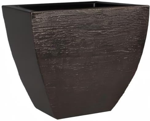 Tusco Products MSQ20ES Modern Square Garden Planter, 20-Inch, Espresso