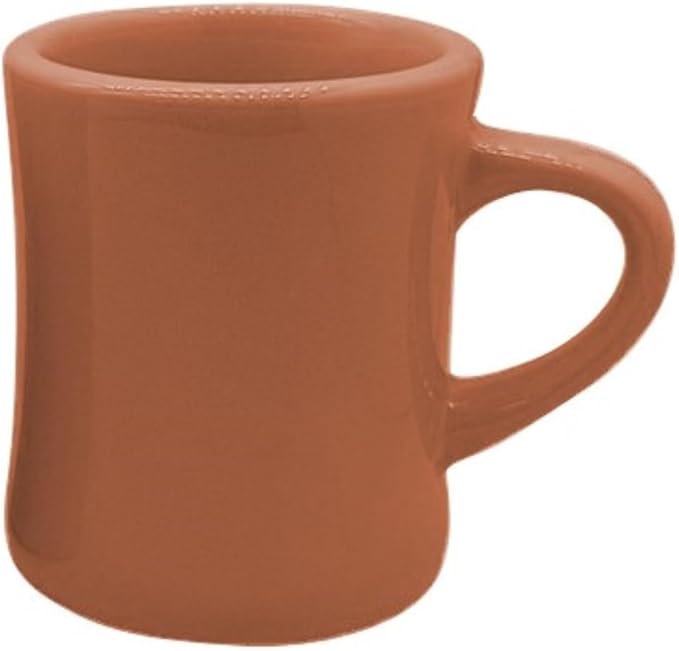 Funny Guy Mugs Classic Retro Diner Coffee Mug - Heavy Duty 10 Oz Stoneware Cup with Easy Grip Handle - Ideal for Hot and Cold Beverages (Brown, 10 Ounce)