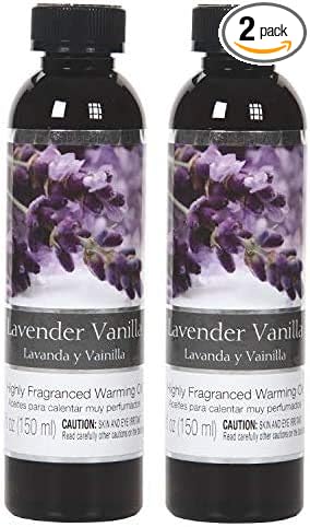 Hosley Set of 2 Lavender Vanilla Fragrance Warming Oils 5 Ounce Ideal Gift for Weddings Spa Reiki Meditation Bathroom Settings P1