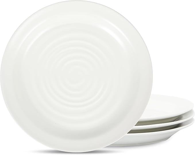 Stone Lain Orbit 4-Piece Dinner Plate Set Stoneware, White