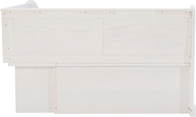 Linon Harris White Corner Breakfast Nook - Nook Only, Table is NOT included! 20.88D x 61.88W x 36.63H in