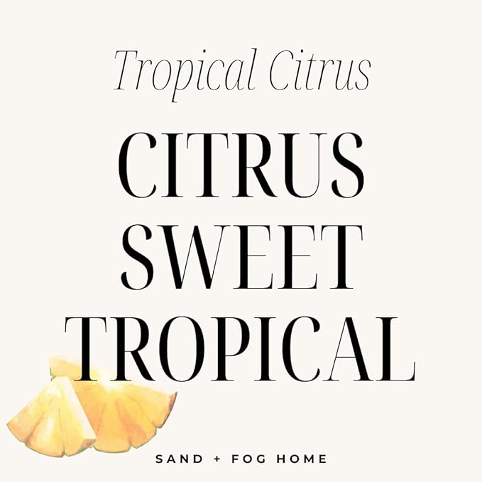 Sand + Fog Tropical Citrus Reed Diffuser | Made with Essential Oils | Fill Your Home with The Your Favorite Luxurious Fragrance