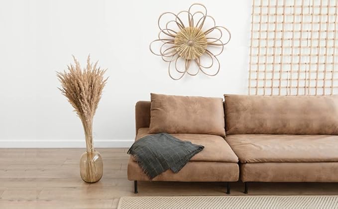 Adeco Large Metal Flower Wall Sculptures for Living Room, Bedroom, Bathroom (Wooden Flower)