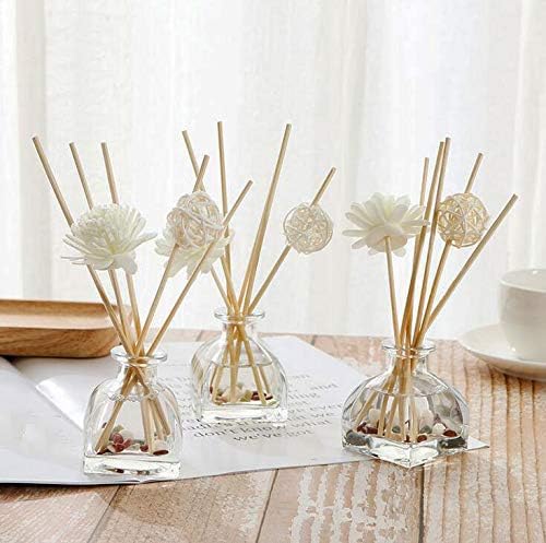 1PCS 100ml/3.4oz Empty Refillable Clear Glass Fragrance Jar Pot for DIY Replacement Reed Diffuser Sticks Sets Essential Oils DIY Diffuser Craft Projects Wedding Party
