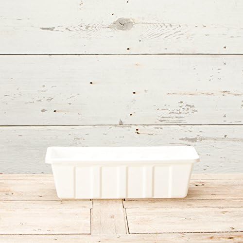 Novelty Poly-Pro Plastic Flower Box Planter, White, 18-Inch