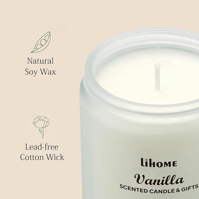 Candles Gifts for Women - Scented Candles, Natural Soy Wax Candles for Home Scented Perfect for Christmas, Birthday, Mother's Day, Vanilla Candle