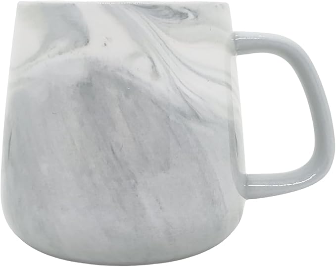 Ceramic Coffee Mug, Gray Marble Pattern Coffee Cups 12 Oz, Aesthetic Stoneware Cups, Coffee Mugs For Men, Dishwasher Safe, Microwave Safe