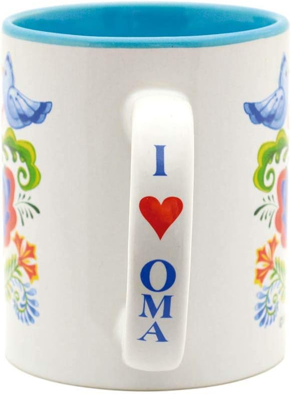 Essence of Europe Gifts E.H.G 12 oz. Ceramic Coffee Mug, Oma is the Greatest Design - Multicolor Ceramic Mug, German or Dutch Grandma