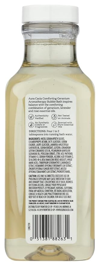 Aura Cacia Comforting Geranium Bubble Bath, 13 Ounce