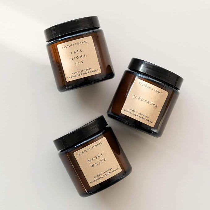 Cleopatra Floral Scented Soy Candles, Factory Normal Handmade Amber Jar Candle, 4oz, 18 Hour Burn Time