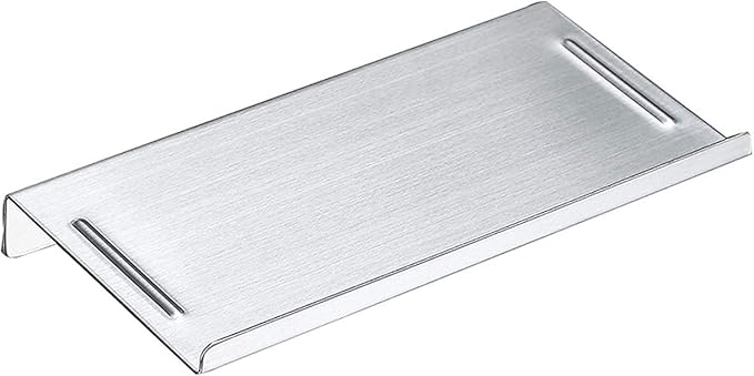 Aothpher Wall Mounted Carbon Steel Bathroom Toilet Phone Holder Shelf, Anti-Slip Style and Silver Brushed Finish