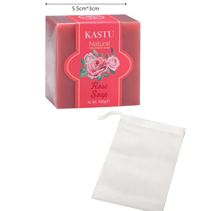 5PCS Rose Oils Soap Bar for Face & Body,Moisturizing,Softer Skin,Natural Handmade,Hypoallergenic Beauty Bar Sensitive Skin With Gentle Cleanser,Men and Women