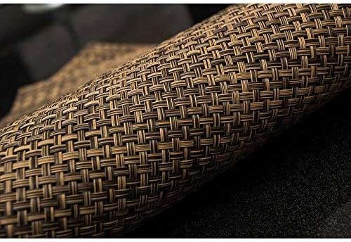 Zupro Placemats Set of 4 for Kitchen Dining Table Washable Braided Table Mats Heat-Resistant Placemats Non-Slip Woven PVC Vinyl Place Mats for Everyday use or Holidays Dinner BBQs 18"x12"(Coffee