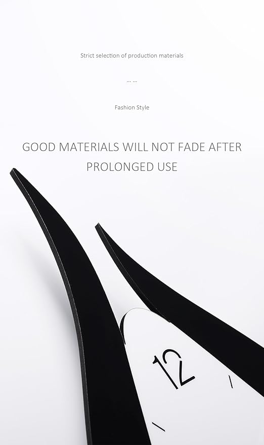 Water Drop Clock Modern Wall Clock Black Wall Clock White Teardrop Design Clock(Water Drop-2)