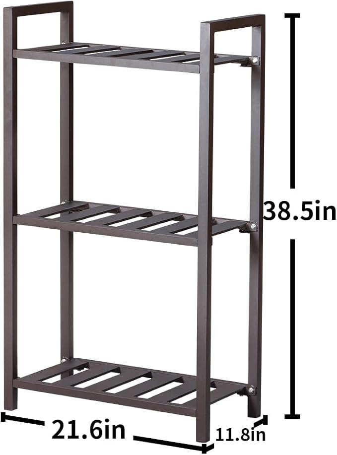 Plant Stand for Versatile Decor - Indoor/Outdoor Aluminum Stand with 300 LBS Strength, Sized L21.6 x W11.8 x H38.5 inch - Perfect for Patios, Gardens, Living Rooms