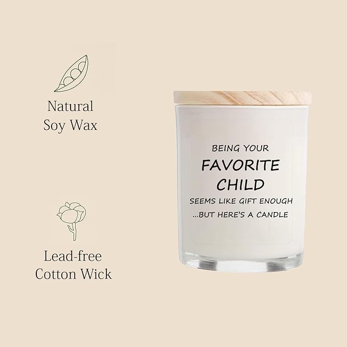 Gifts for Mom from Daughter Son - Best Gifts, Funny Mothers Day & Birthday & Thanksgiving & Christmas Gifts, Vanilla Candles(5.8oz)