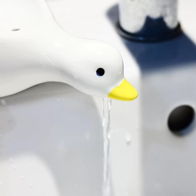 1 Pack Duck Ceramic Soap Dishes,Soap Holder with Drain,Soap Dish Container,Dish Soap Tray,Sponge Holder,Soap Tray for Shower,Bathroom,Bar,Kitchen,Counter (Duck)