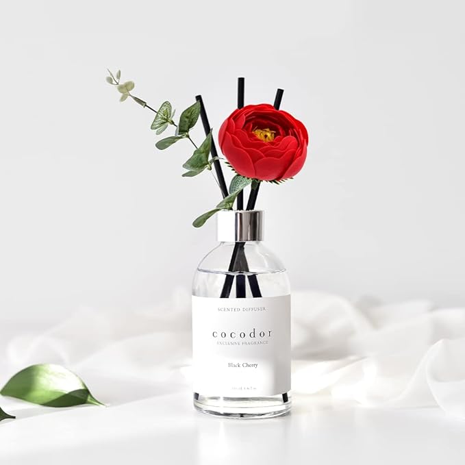 COCODOR White Label Camellia Diffuser/Sunset Rose/6.7oz(200ml)/Home Decor & Office Decor, Fragrance and Gifts, Aromatherapy