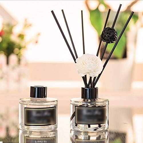 2Pcs 50ml/1.7oz Transparen Empty Glass Diffuser Bottle Clear Refillable Aromatherapy Jar Container Vase Pot Fragrance Accessories for DIY Replacement Reed Diffuser Sets