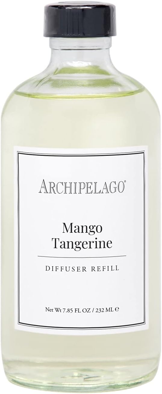 Archipelago Botanicals Mango Tangerine Reed Diffuser Oil Refill, Home Fragrance Oil for Diffuser, Long-Lasting Natural Home Fragrance, Diffuser Oil Scents, 7.85 Fl Oz