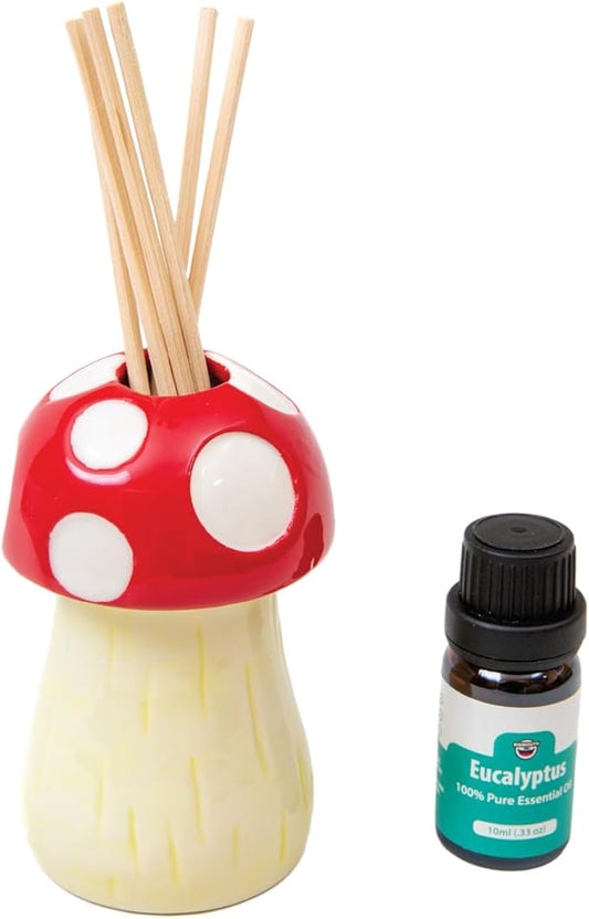 Mushroom Reed Diffuser, Eclectic Shelf Decor for Home Dorm or Apartment, Fragrant Bathroom Air Freshener, Unique Housewarming Gifts
