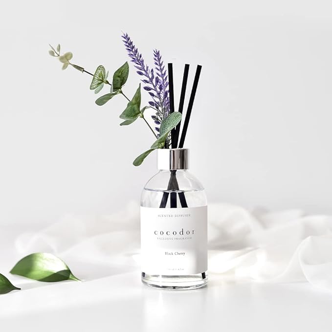 COCODOR White Label Lavender Diffuser/Black Cherry/6.7oz(200ml)/Home Decor & Office Decor, Fragrance and Gifts, Aromatherapy