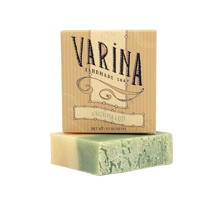 Varina Natural Cucumelon Bar Soap - Gentle Cleansing for Sensitive Skin, Fruity - 3 Pack