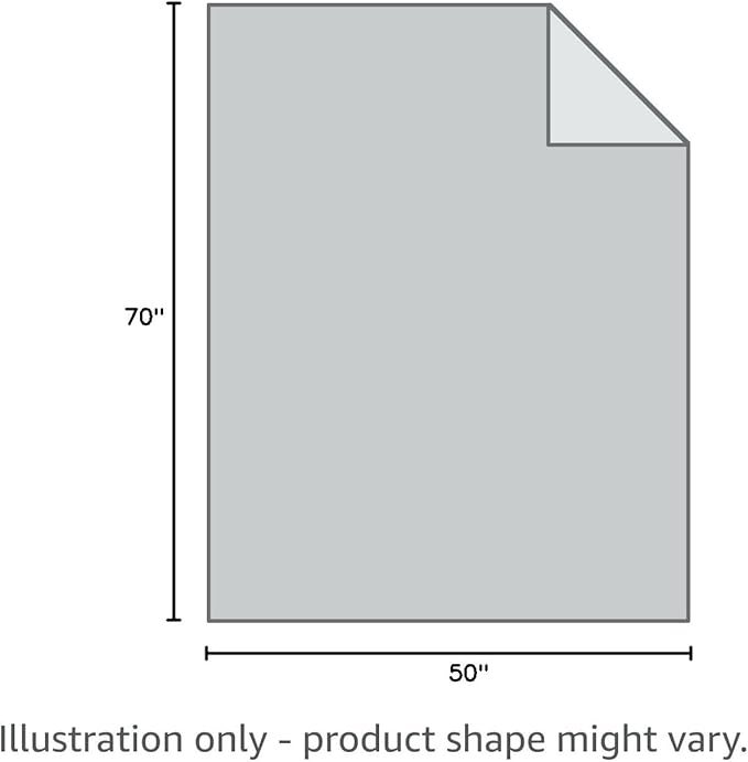 Vessia Flannel Fleece Light Grey Throw Blanket(50X70 Inch), 300GSM Warm and Soft Comfy Striped Bed Throw, Cozy Microfiber Ribbed Sofa Blanket for All Season