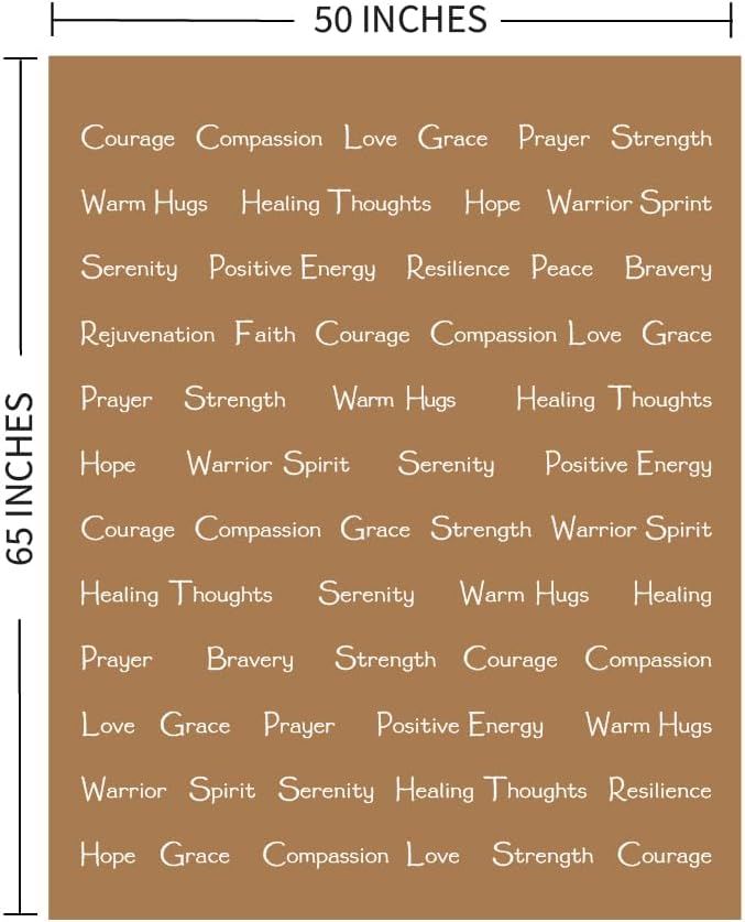 WOLF CREEK BLANKET - Compassion Blanket (Brand)- Strength Courage Super Soft Warm Hugs, Get Well Gift Blanket Plush Healing Thoughts Positive Energy Love & Hope (~Camel 2X, 50 x 65 Sherpa)