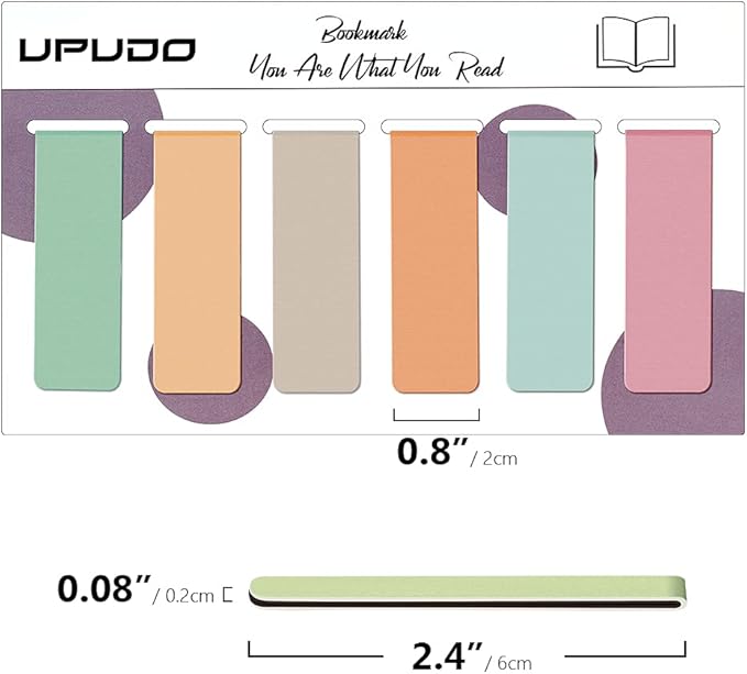 UpUDo 12 Pack Magnetic Bookmark, Book Marker Clip for Teachers, Students, Book Lovers, Printing on 2 Side