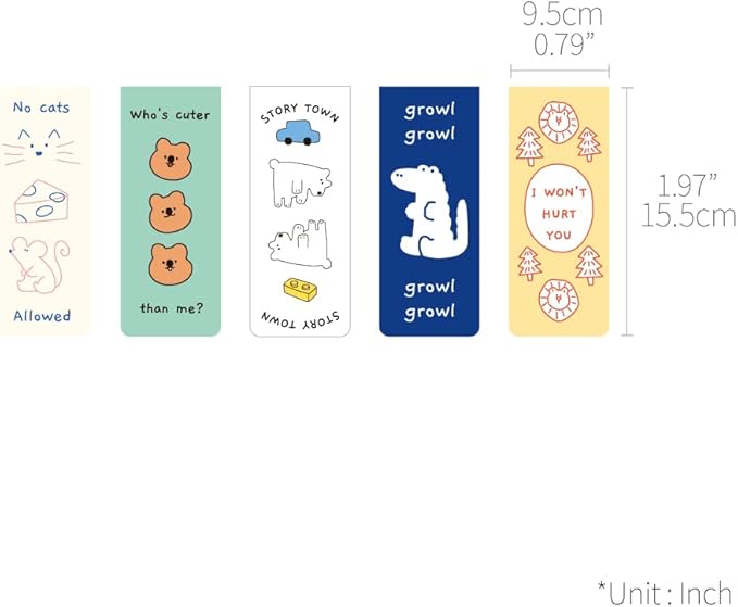 Monolike Magnetic Bookmarks Story Town Ver.2, Set of 5