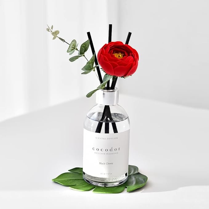 COCODOR White Label Camellia Diffuser/Sunset Rose/6.7oz(200ml)/Home Decor & Office Decor, Fragrance and Gifts, Aromatherapy