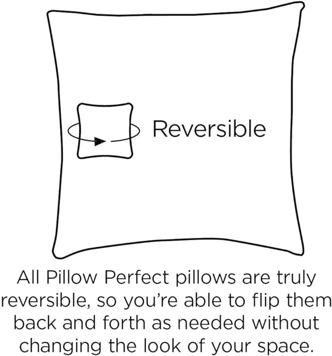 Pillow Perfect Bright Floral Indoor/Outdoor Chairpad with Ties Reversible, Tufted, Weather, and Fade Resistant, 15.5" x 16", Tan Fanfare 2 Count