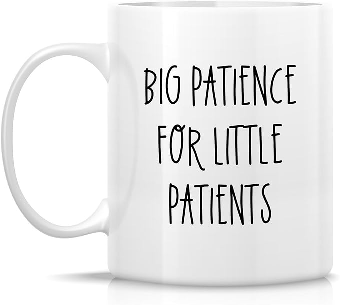 Retreez Funny Pediatrician Mug Gift Pediatrics Doctor Nurse Patience for Little Patient 11 Oz Ceramic Coffee Mug - Sarcastic Motivational Inspirational birthday gift for medics friend coworker him her