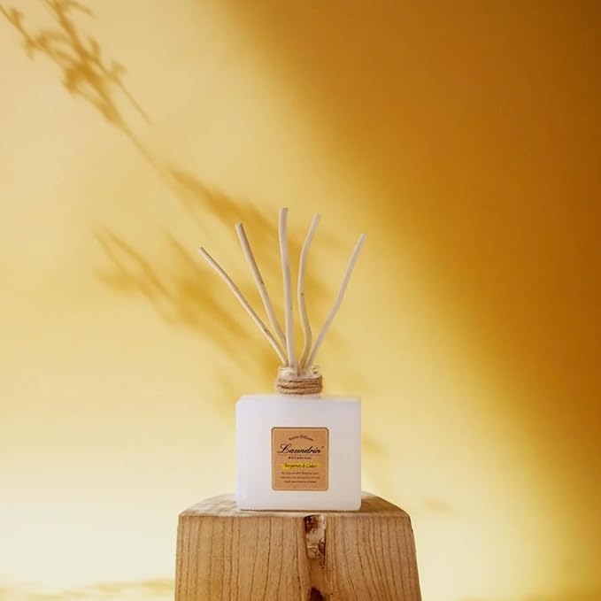 Botanical Room Diffuser for Home - Scent Diffuser for Freshener & Shelf Decor - Elegant Home Fragrance, Ideal Reed Diffusers, Office, Living Area - 80ml, Bergamot & Cedar