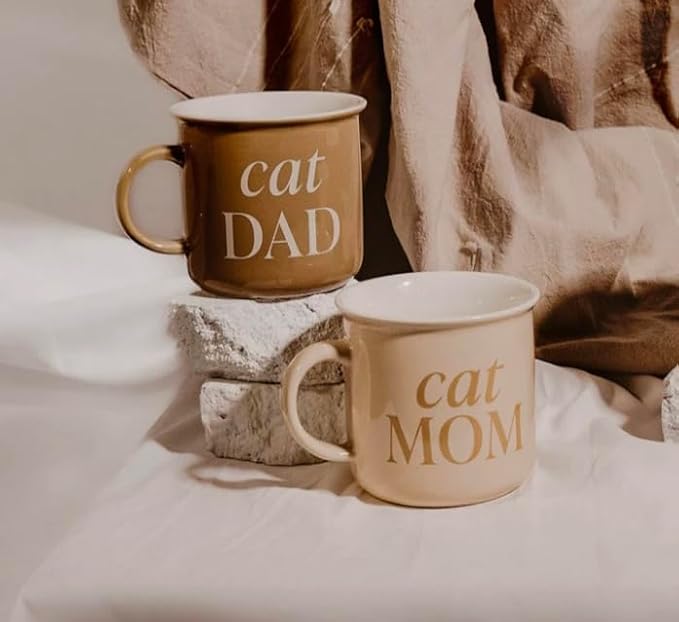 Sweet Water Decor Cat Mom Coffee Mug - 11oz Ceramic Campfire Style Coffee Cup - Dishwasher and Microwave Safe Mug for Cat Lovers - Cute Gifts for Cat Owners