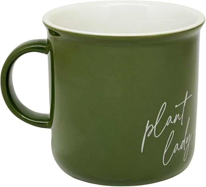 Sweet Water Decor Plant Lady Camping Mugs - 11oz Cute Coffee Mugs for Hot & Cold Drinks - Dishwasher & Microwave Safe - Ceramic Travel Mug - Ideal Tea and Espresso Mug
