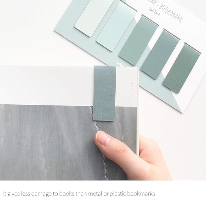 Monolike Magnetic Bookmarks Emerald, Set of 5