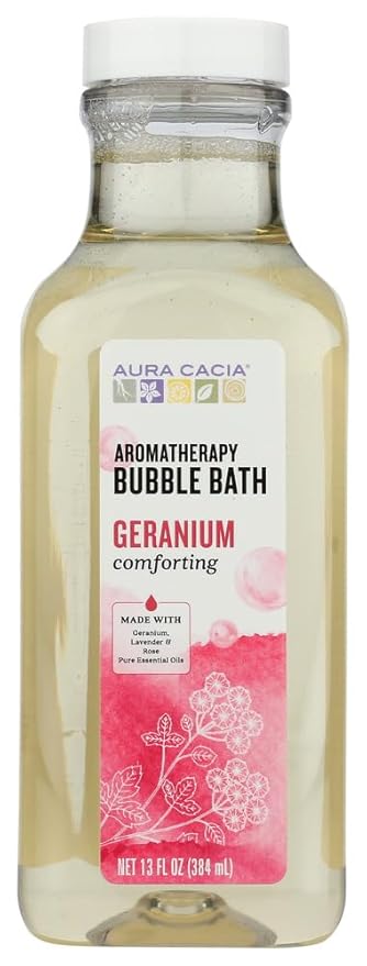 Aura Cacia Comforting Geranium Bubble Bath, 13 Ounce