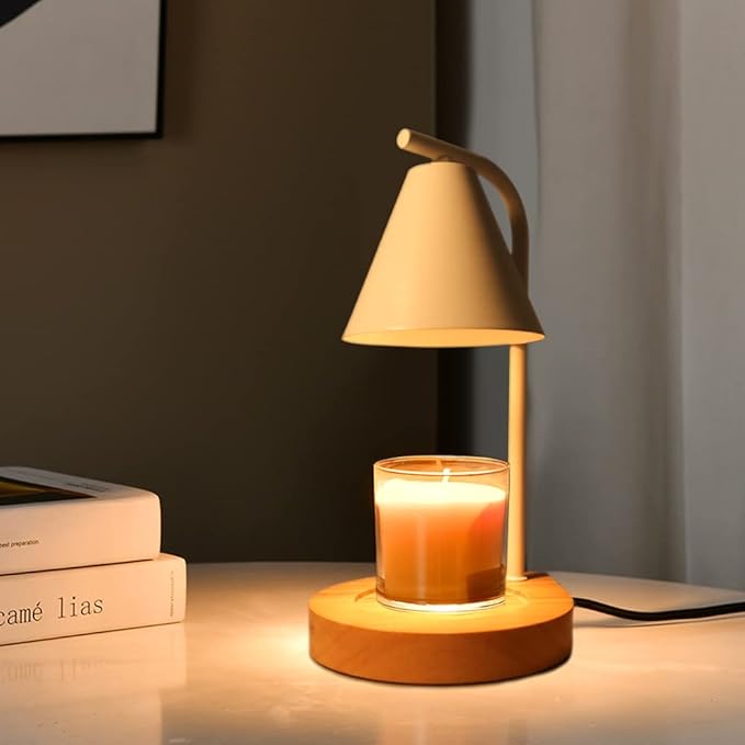 SOKCVSEA Candle Warmer Lamp - Candle Warmer with Dimmable, Birthday Gifts for Women Mom Gifts, House Warming Gifts New Home Decor, Wax Melt with 2 Bulbs White