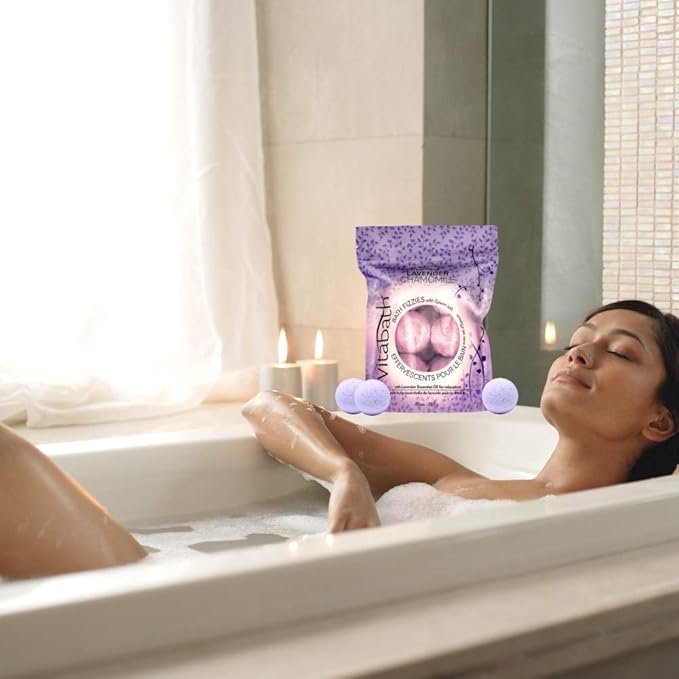 Vitabath Bath Fizzies, Lavender Chamomile, 10 Ounce